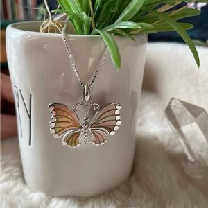 Fair Trade Butterfly shell necklace